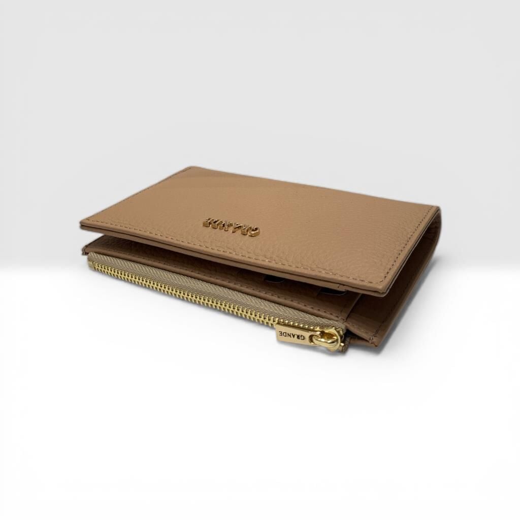 Grande Gerçek Deri Kadın Cüzdanı Orta Boy Hakiki Deri Bisküvi