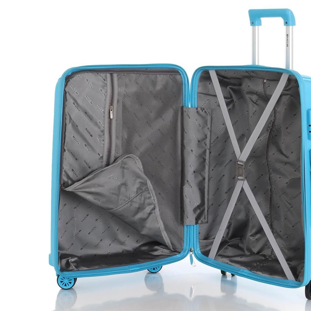 MÇS Kabin Boy Kırılmaz Silikon Seyahat Valizi Bavulu V305 Açık Mavi