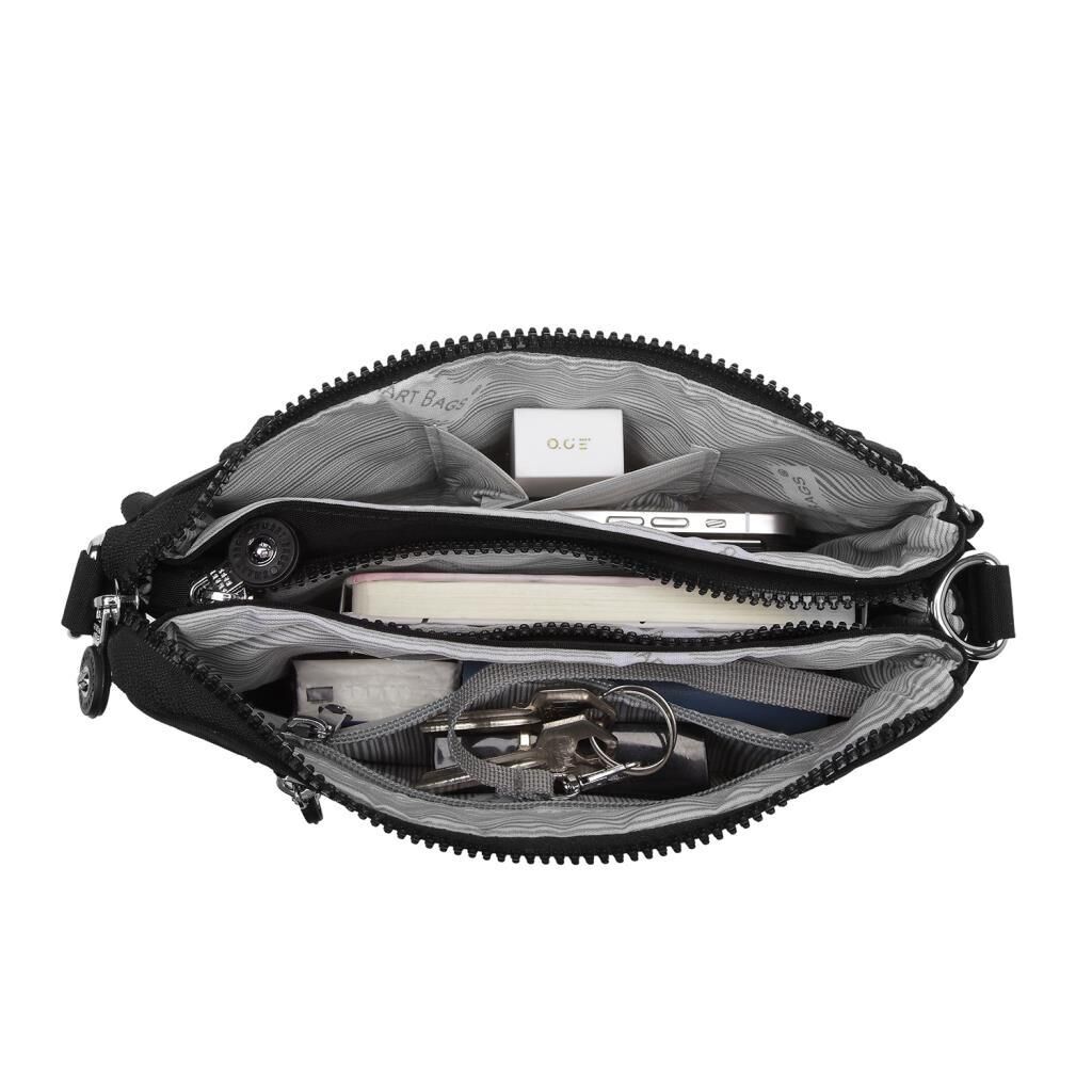 Minik Boy Smart Bags Postacı Kadın Çantası Krinkıl Kumaş 1147 Mavi Print