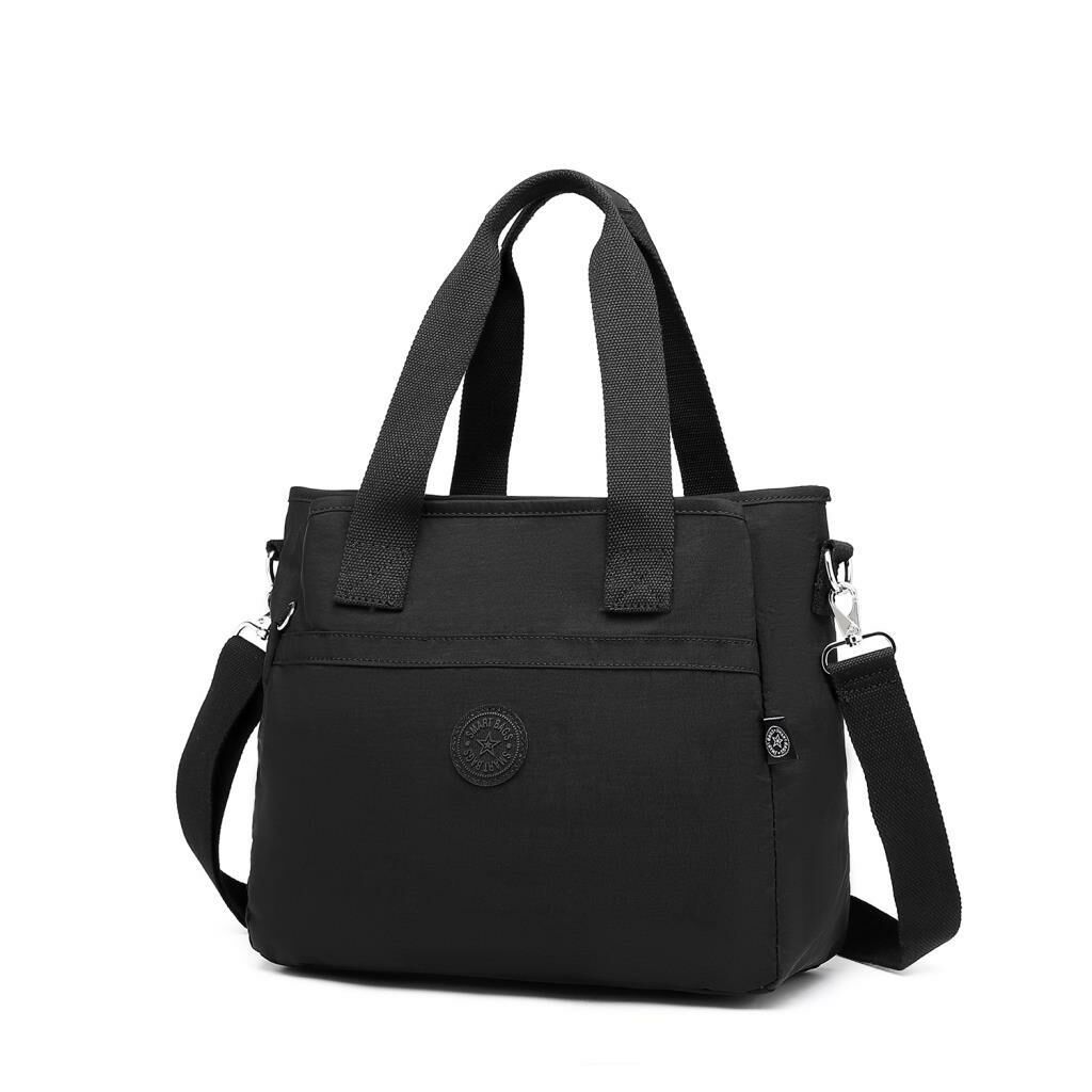 Smart Bags Omuz Askılı Kadın Çantası Krinkıl Kumaş 3110 Siyah