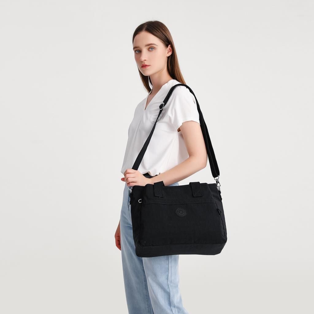 Smart Bags Omuz Askılı Kadın Çantası Krinkıl Kumaş 3110 11 A.Gri