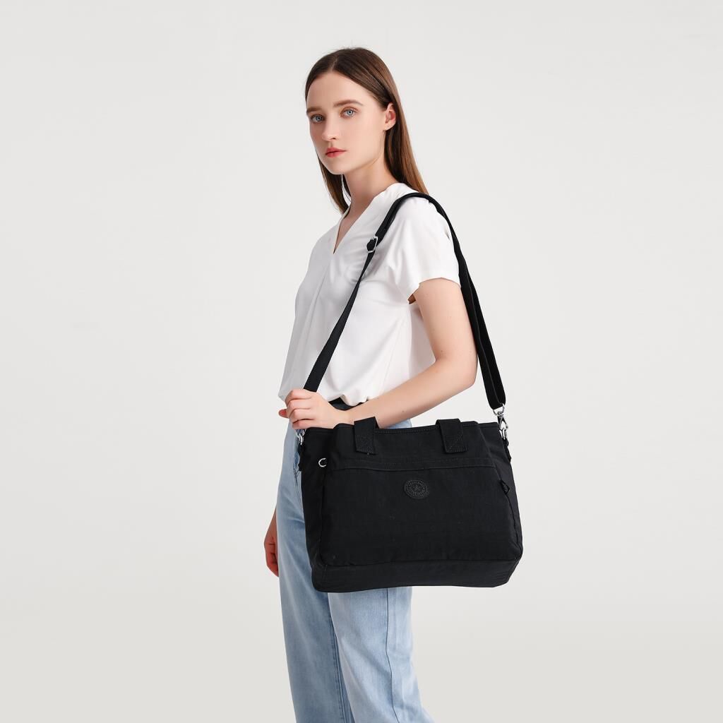 Smart Bags Omuz Askılı Kadın Çantası Krinkıl Kumaş 3110 11 A.Gri