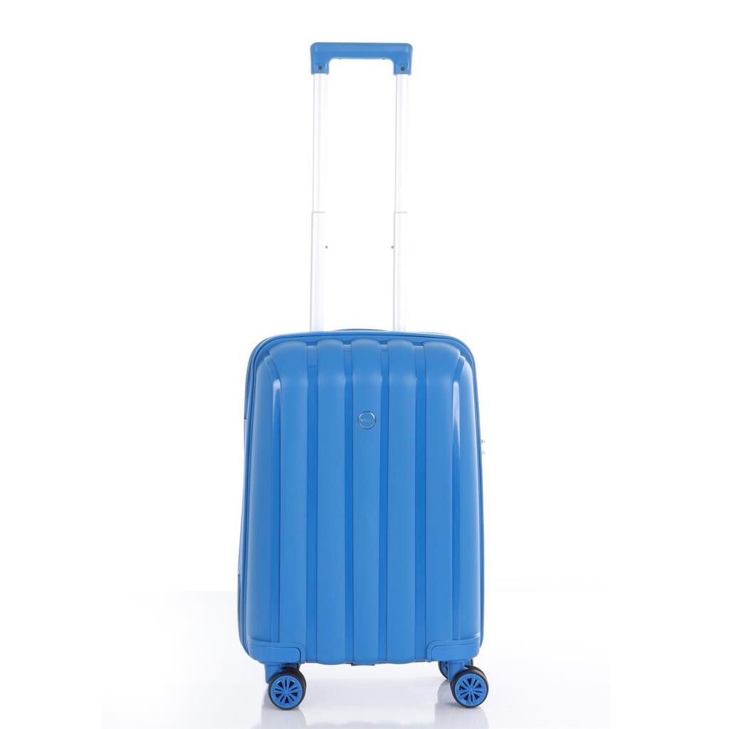 MÇS 3lü Set Kırılmaz Silikon Seyahat Valizi Bavulu V305 Saks Mavi