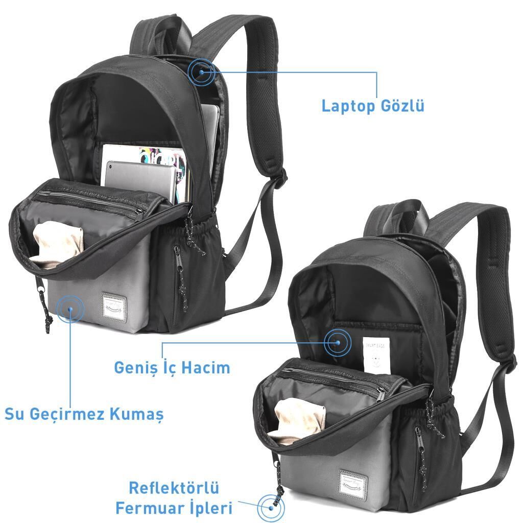 Smart Bags Sırt Çantası Okul Boyu Kalem Kutusu Hediyeli 3155 Kahve