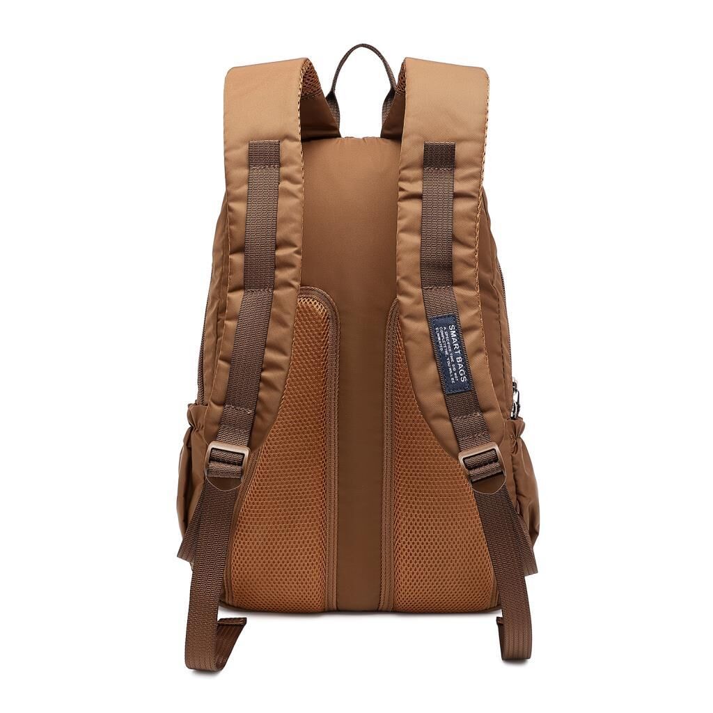 Smart Bags Büyük Boy Yumuşak Kumaş Uniseks Sırt Çantası 8722 Camel