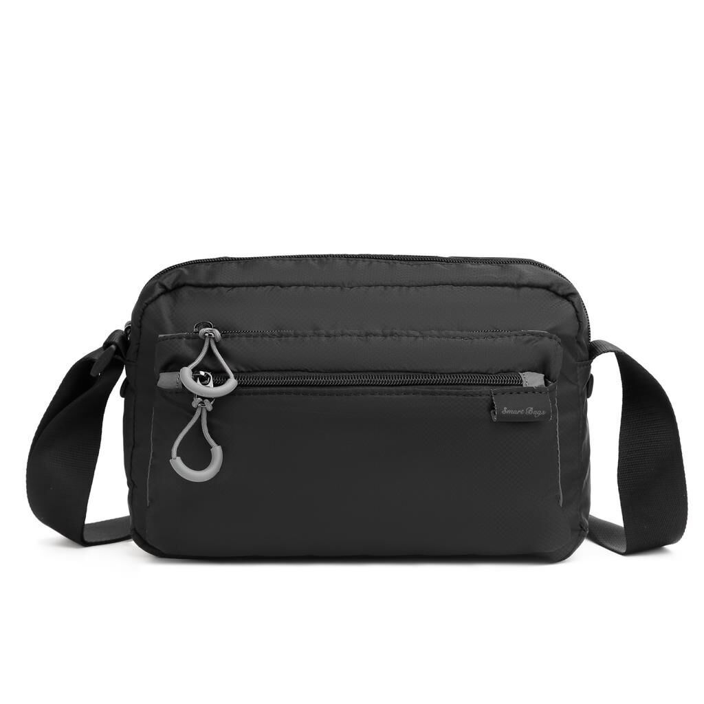 Smart Bags Ekstra Hafif Kumaş Kadın Postacı Çantası 3148 Siyah