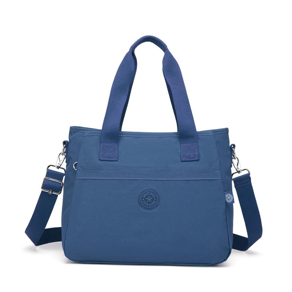 Smart Bags Omuz Askılı Kadın Çantası Krinkıl Kumaş 3110 Lacivert