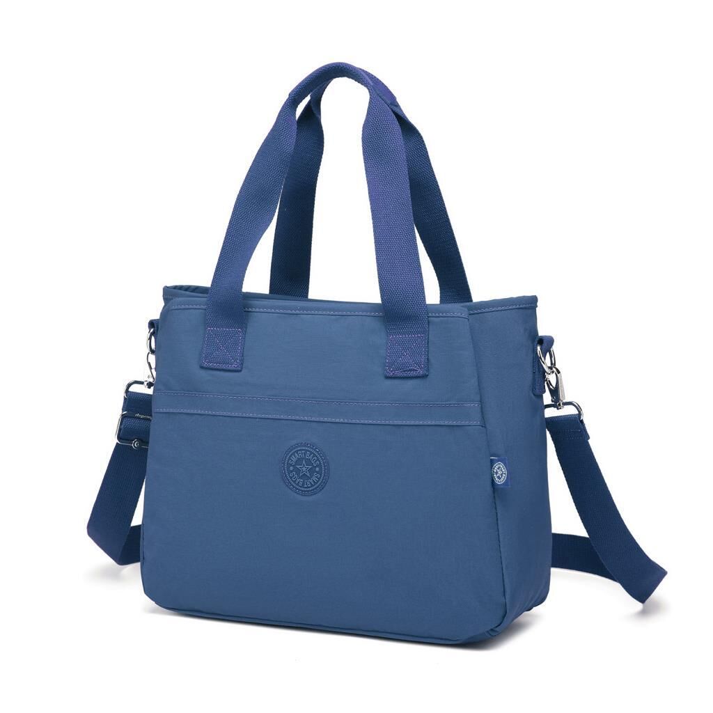 Smart Bags Omuz Askılı Kadın Çantası Krinkıl Kumaş 3110 Lacivert