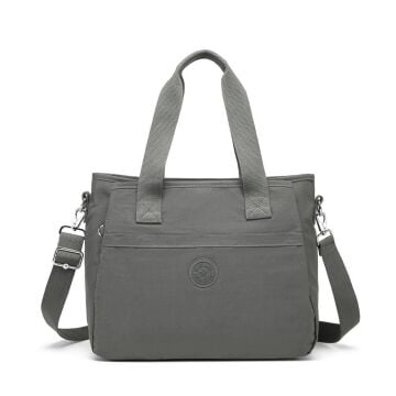 Smart Bags Omuz Askılı Kadın Çantası Krinkıl Kumaş 3110 Koyu Gri