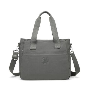Smart Bags Omuz Askılı Kadın Çantası Krinkıl Kumaş 3110 Koyu Gri