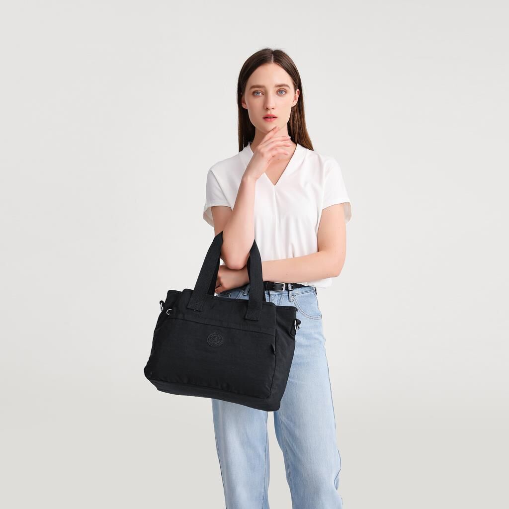 Smart Bags Omuz Askılı Kadın Çantası Krinkıl Kumaş 3110 Koyu Gri