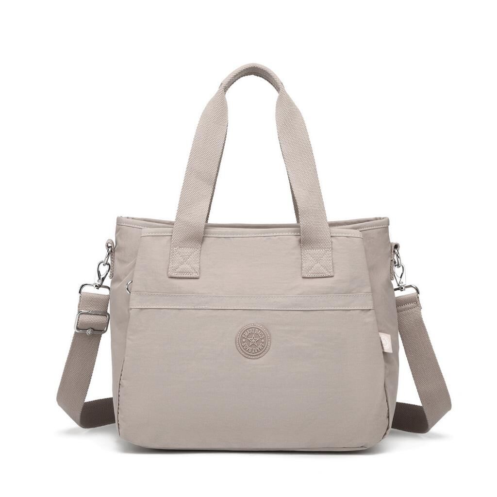 Smart Bags Omuz Askılı Kadın Çantası Krinkıl Kumaş 3110 A.Vizon