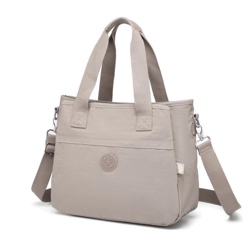 Smart Bags Omuz Askılı Kadın Çantası Krinkıl Kumaş 3110 A.Vizon