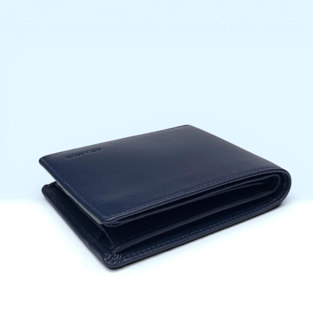 Grande Gerçek Deri Erkek Cüzdanı Hakiki Deri Lacivert