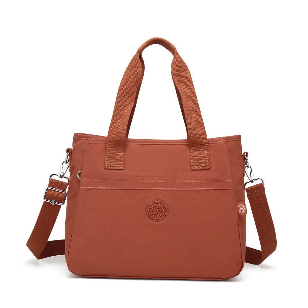 Smart Bags Omuz Askılı Kadın Çantası Krinkıl Kumaş 3110 Kiremit
