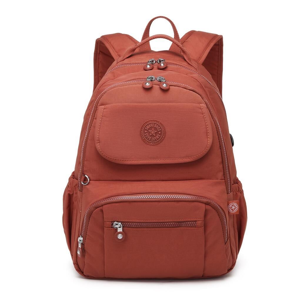 Büyük Boy Sırt Çantası Smart Bags Krinkıl Kumaş 1215 Kiremit