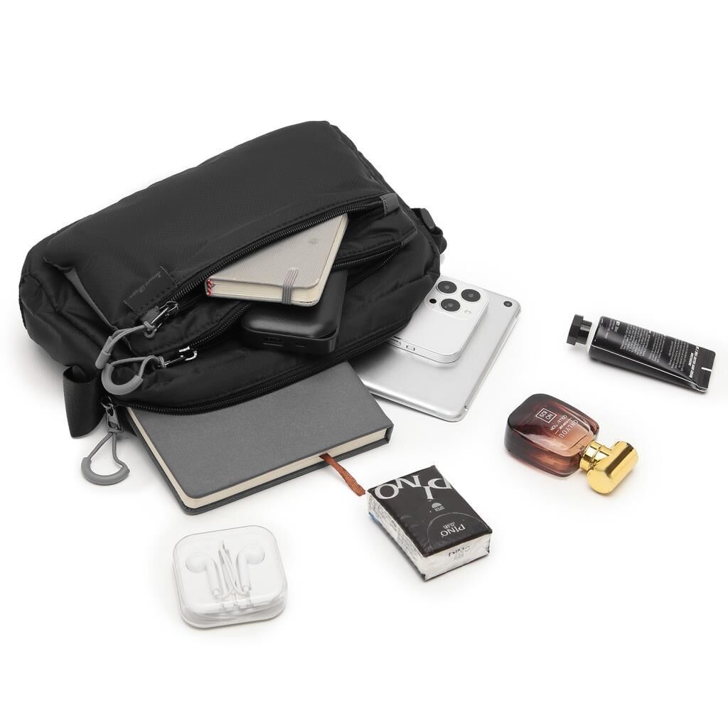 Smart Bags Ekstra Hafif Kumaş Kadın Postacı Çantası 3148 Siyah