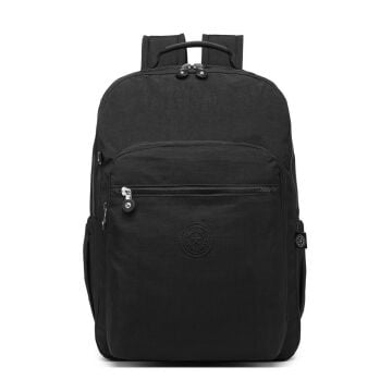 Smart Bags Büyük Boy Krinkıl Kumaş Sırt Çantası 3209 01 Siyah