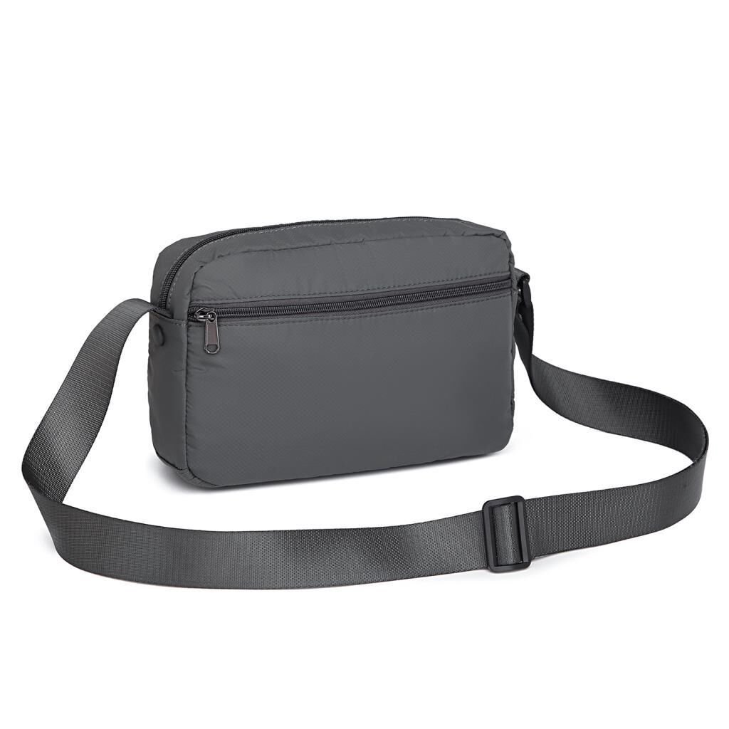 Smart Bags Ekstra Hafif Kumaş Kadın Postacı Çantası 3148 Gri