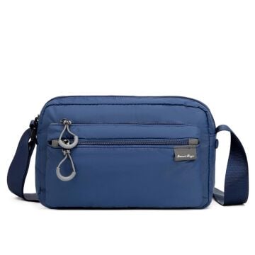 Smart Bags Ekstra Hafif Kumaş Kadın Postacı Çantası 3148 Lacivert