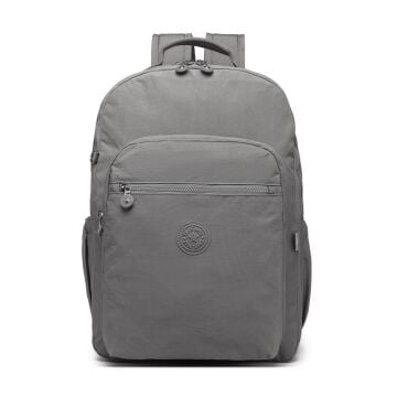 Smart Bags Büyük Boy Krinkıl Kumaş Sırt Çantası 3209 Gri