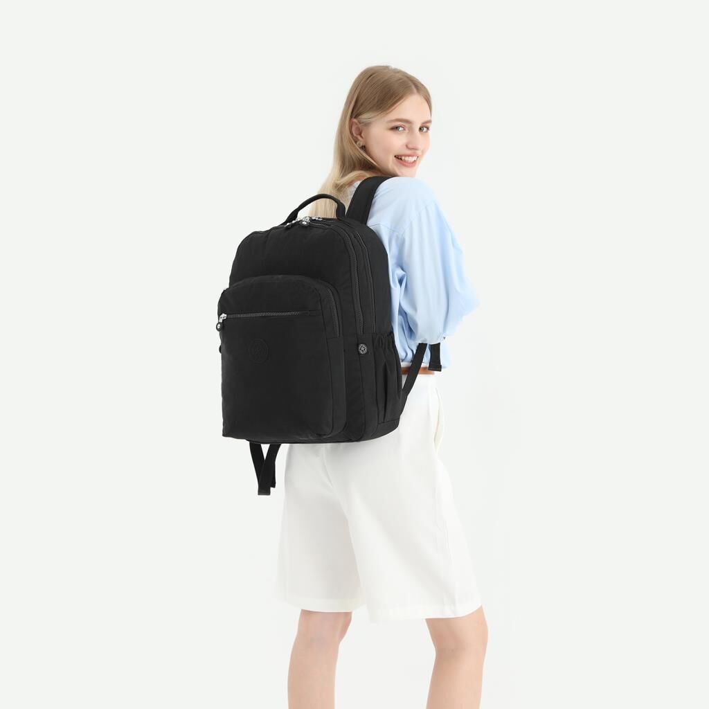 Smart Bags Büyük Boy Krinkıl Kumaş Sırt Çantası 3209 Gri