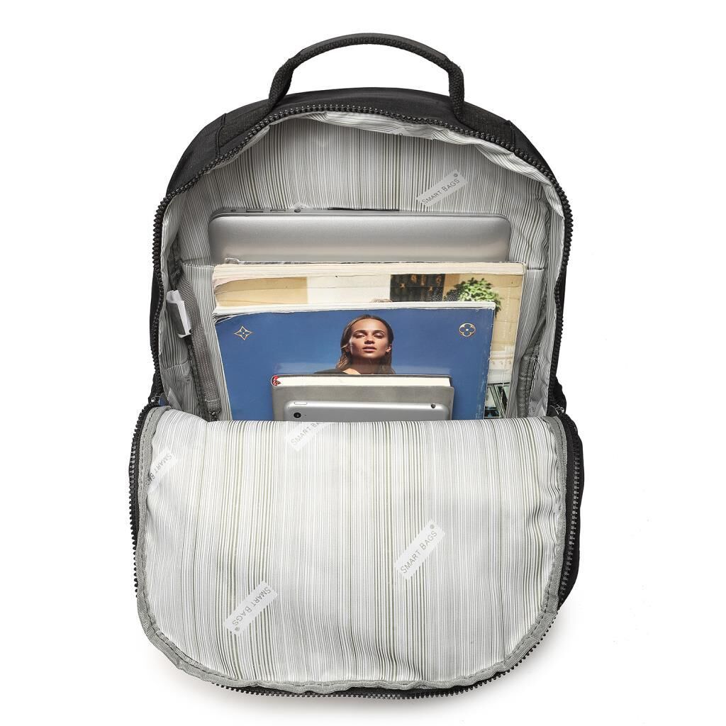 Smart Bags Büyük Boy Krinkıl Kumaş Sırt Çantası 3209 Gri