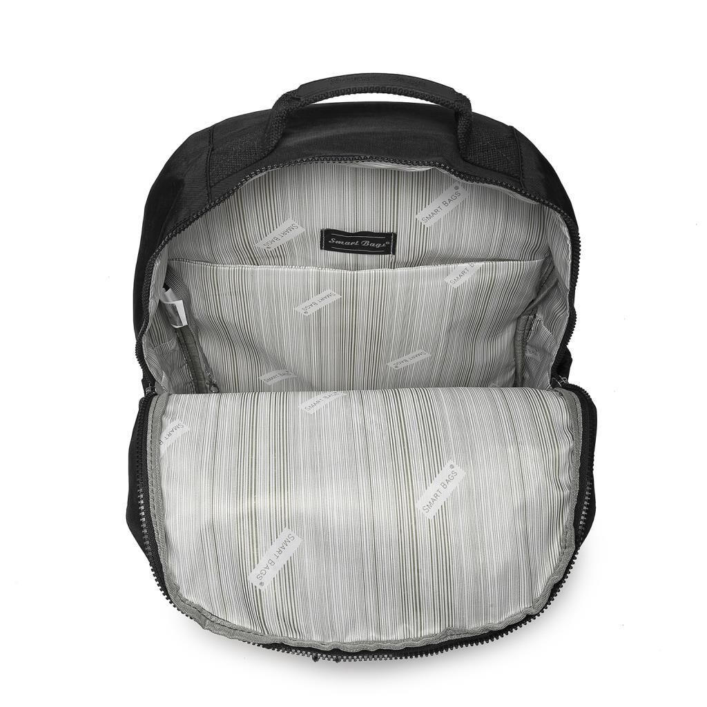 Smart Bags Büyük Boy Krinkıl Kumaş Sırt Çantası 3209 Gri