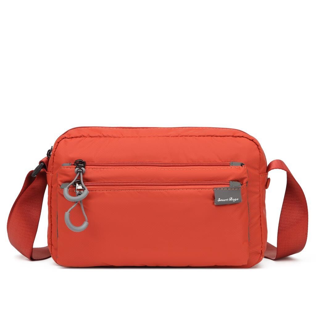 Smart Bags Ekstra Hafif Kumaş Kadın Postacı Çantası 3148 Kiremit