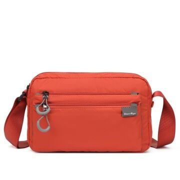 Smart Bags Ekstra Hafif Kumaş Kadın Postacı Çantası 3148 Kiremit