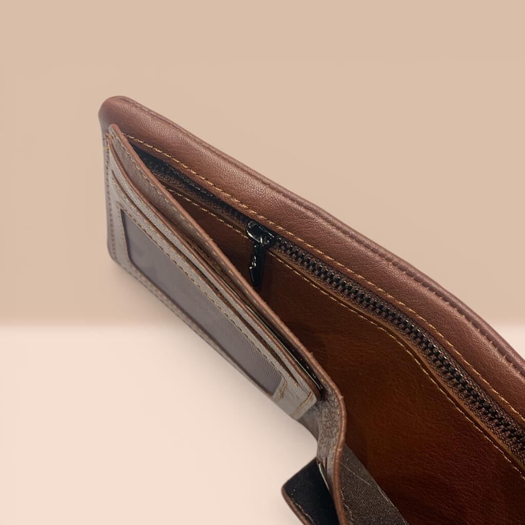 Grande Fermuarlı Erkek Cüzdanı Hakiki Deri