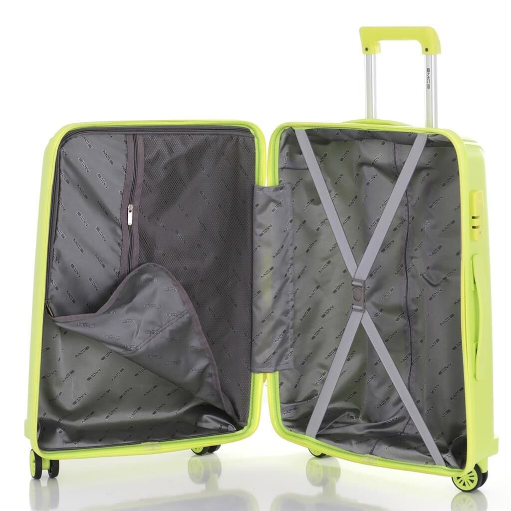 MÇS Orta Boy Kırılmaz Silikon Seyahat Valizi Bavulu V305 Pembe