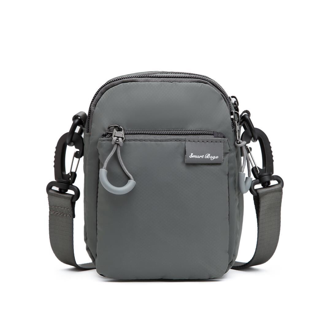 Smart Bags Mini Boy Ekstra Hafif Uniseks Postacı Çantası 3147 Gri