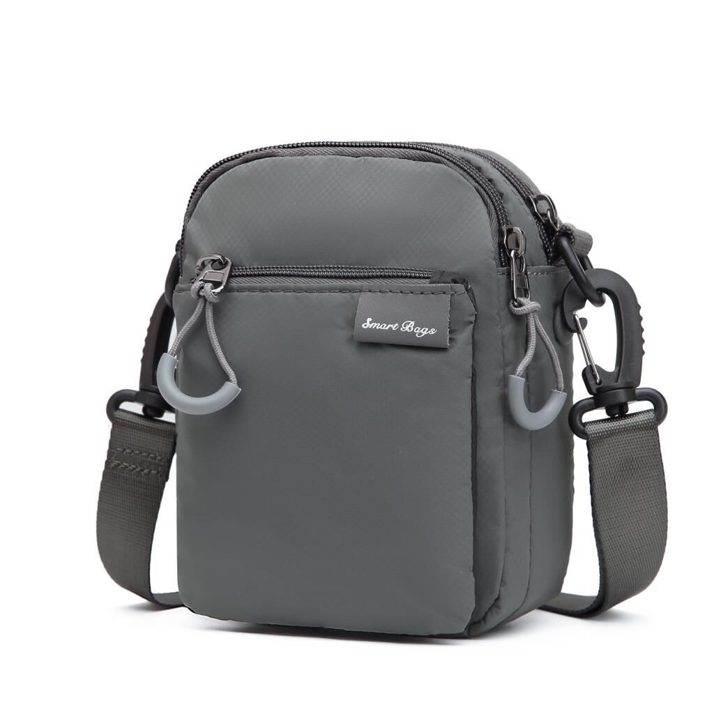 Smart Bags Mini Boy Ekstra Hafif Uniseks Postacı Çantası 3147 Gri
