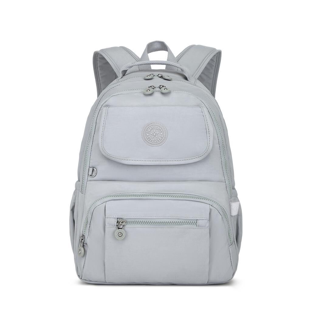 Büyük Boy Sırt Çantası Smart Bags Krinkıl Kumaş 1215 Açık Gri