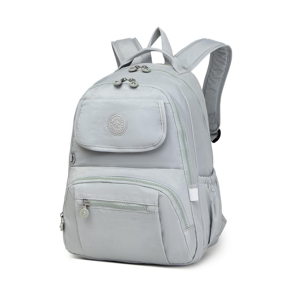 Büyük Boy Sırt Çantası Smart Bags Krinkıl Kumaş 1215 Açık Gri