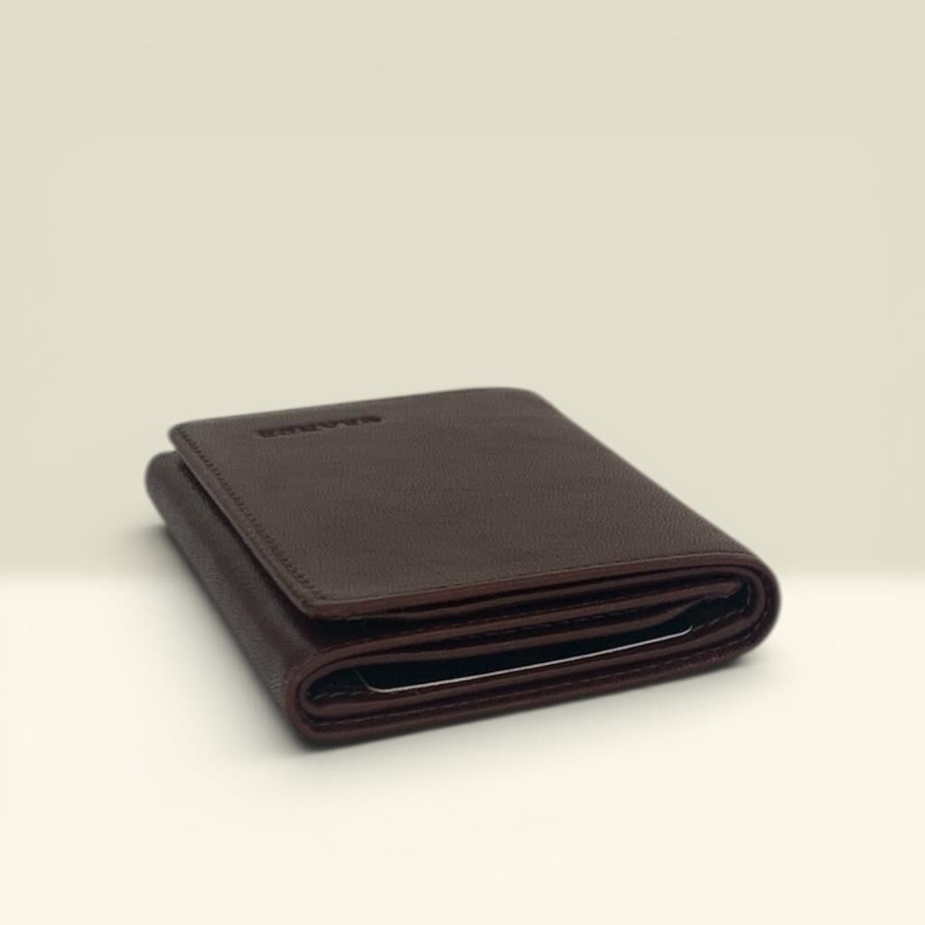 Grande Küçük Boy Gerçek Deri Erkek Cüzdanı Hakiki Deri Siyah