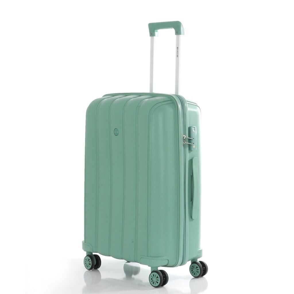 MÇS Orta Boy Kırılmaz Silikon Seyahat Valizi Bavulu V305 Su Yeşili