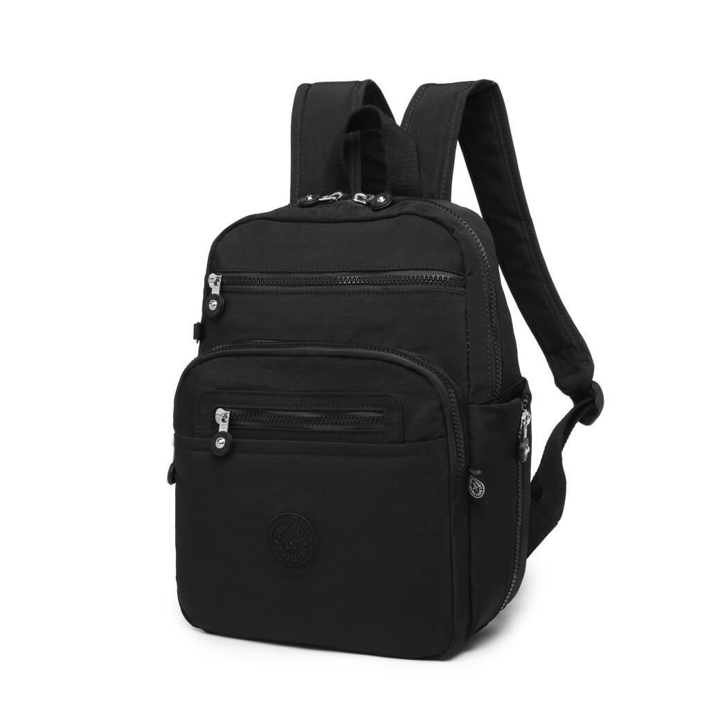 Smart Bags Krinkıl Kumaş Unisex Sırt Çantası 1207 01 Siyah