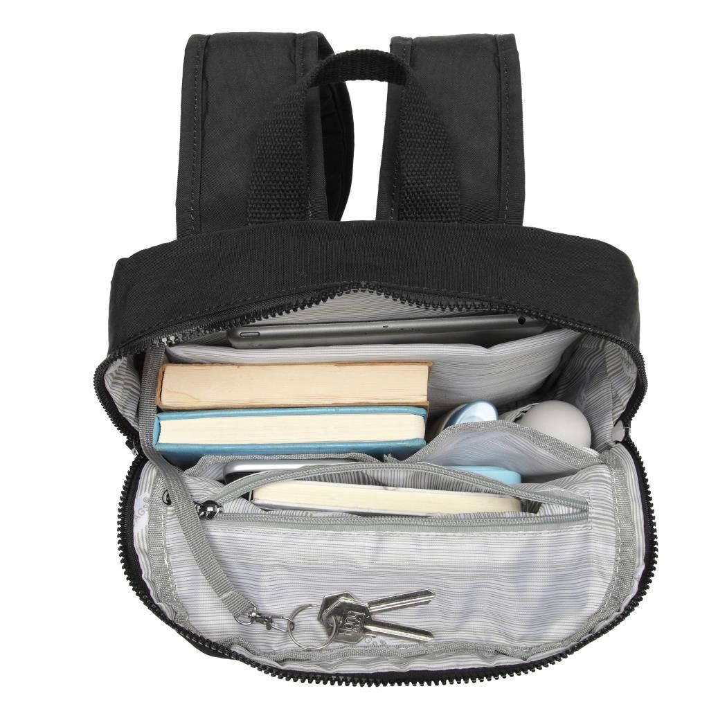 Smart Bags Krinkıl Kumaş Unisex Sırt Çantası 1207 01 Siyah