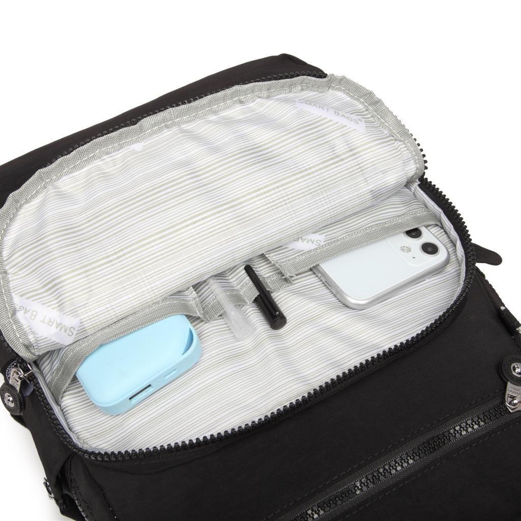 Smart Bags Krinkıl Kumaş Unisex Sırt Çantası 1207 01 Siyah