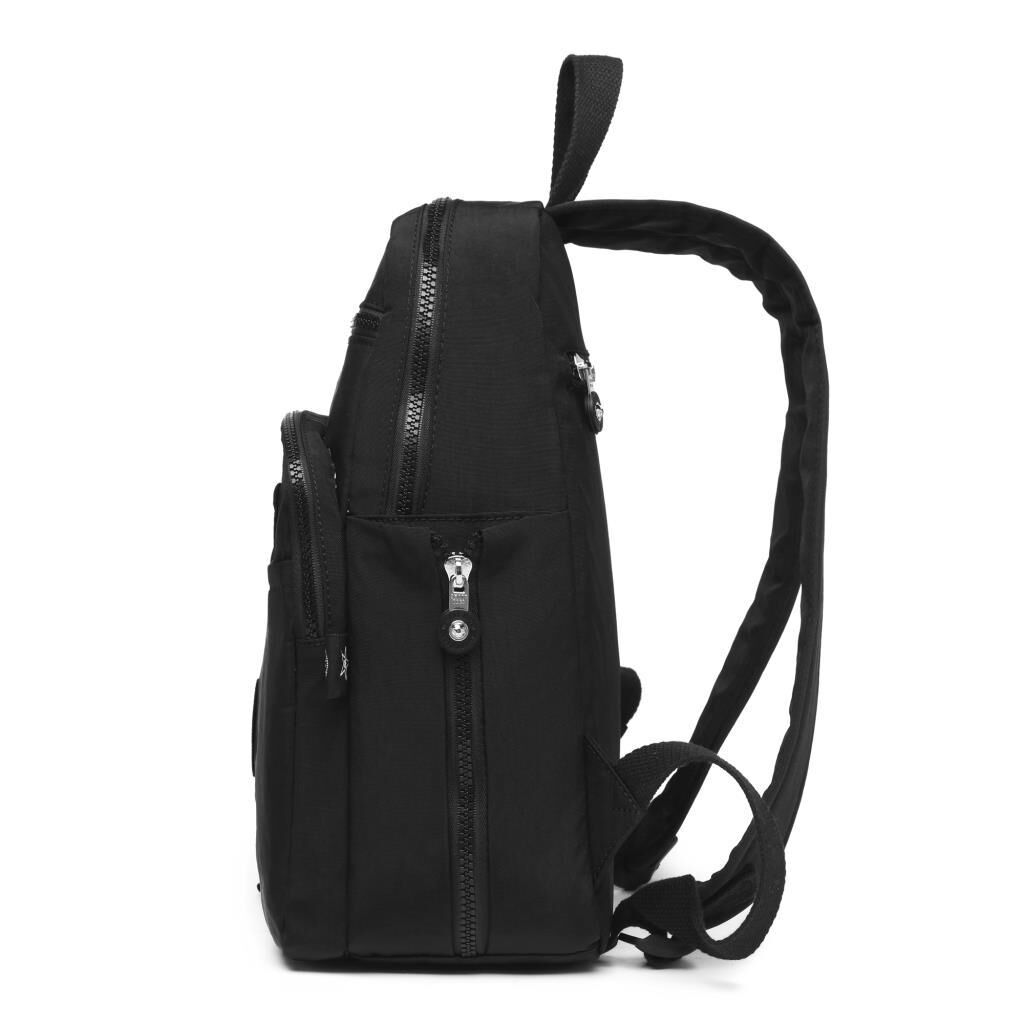 Smart Bags Krinkıl Kumaş Unisex Sırt Çantası 1207 01 Siyah