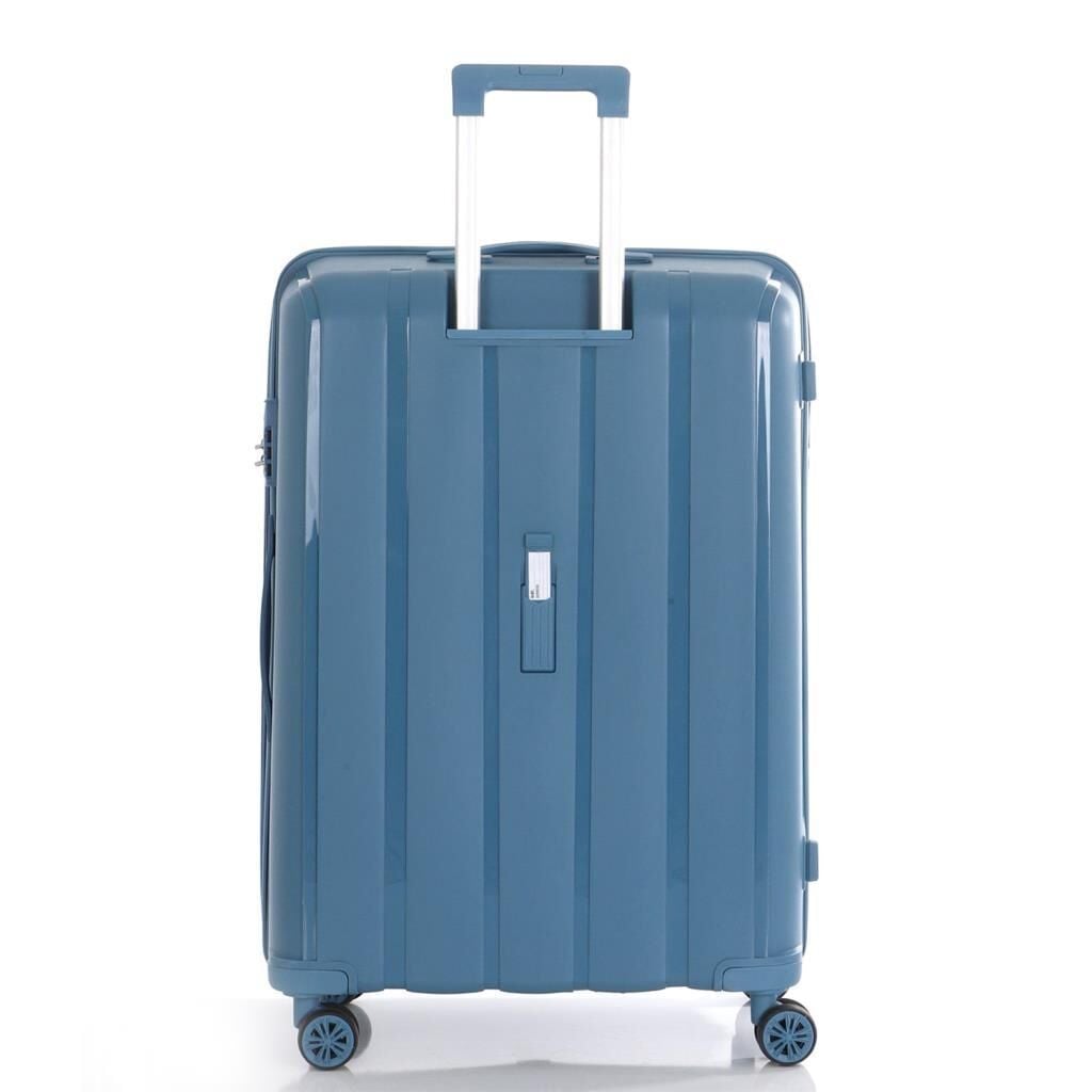 MÇS Orta Boy Kırılmaz Silikon Seyahat Valizi Bavulu V305 Sky Blue