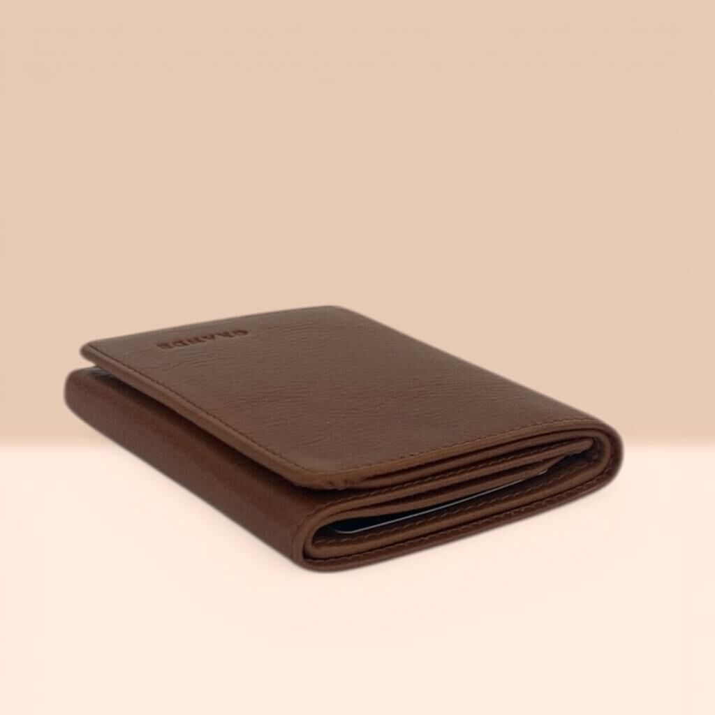 Grande Küçük Boy Gerçek Deri Erkek Cüzdanı Hakiki Deri Taba