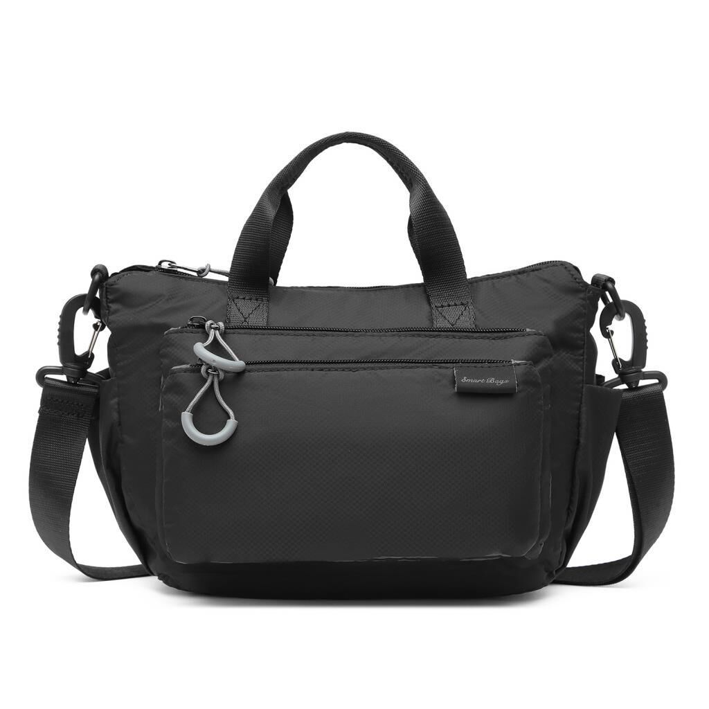 Smart Bags Ekstra Hafif Kumaş Kadın Postacı Çantası 3136 Siyah