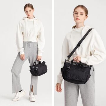 Smart Bags Ekstra Hafif Kumaş Kadın Postacı Çantası 3136 Siyah