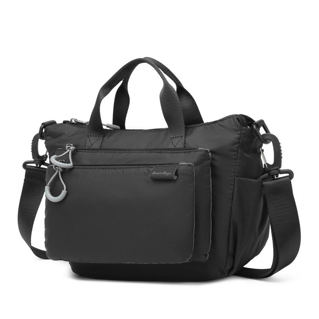 Smart Bags Ekstra Hafif Kumaş Kadın Postacı Çantası 3136 Siyah