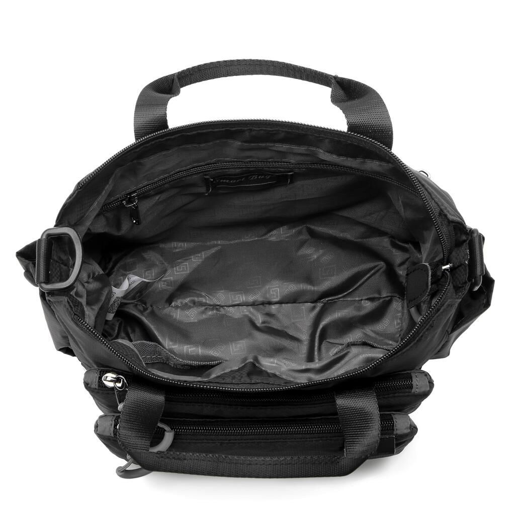 Smart Bags Ekstra Hafif Kumaş Kadın Postacı Çantası 3136 Siyah