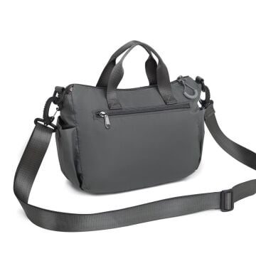 Smart Bags Ekstra Hafif Kumaş Kadın Postacı Çantası 3136 Gri