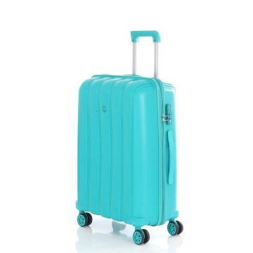 MÇS Orta Boy Kırılmaz Silikon Seyahat Valizi Bavulu V305 Cam Göbeği